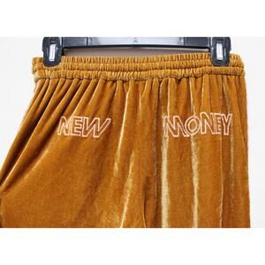 Rachel Antonoff Mustard Yellow Velvet 'New Money' Sweatpants Pants Size XS